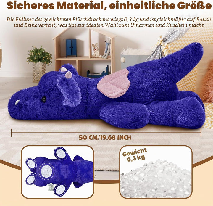 Gisqis Drache Kuscheltier Kawaii 48cm Gewicht Drachen Kuscheltier Dragon Stofftier Plushie Plüschtie