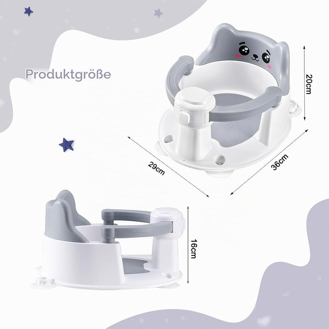 Badewannensitz Baby ab 6 Monate, Badesitz Baby Badewanne Sitz, Rutschfester badesitz baby mit 4 Saug