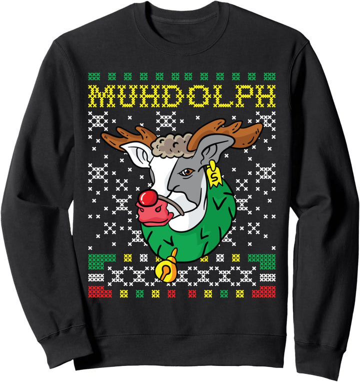 Muhdolph Muh Kuh Rentier Ugly Christmas Sweater Kühe Bauer Sweatshirt
