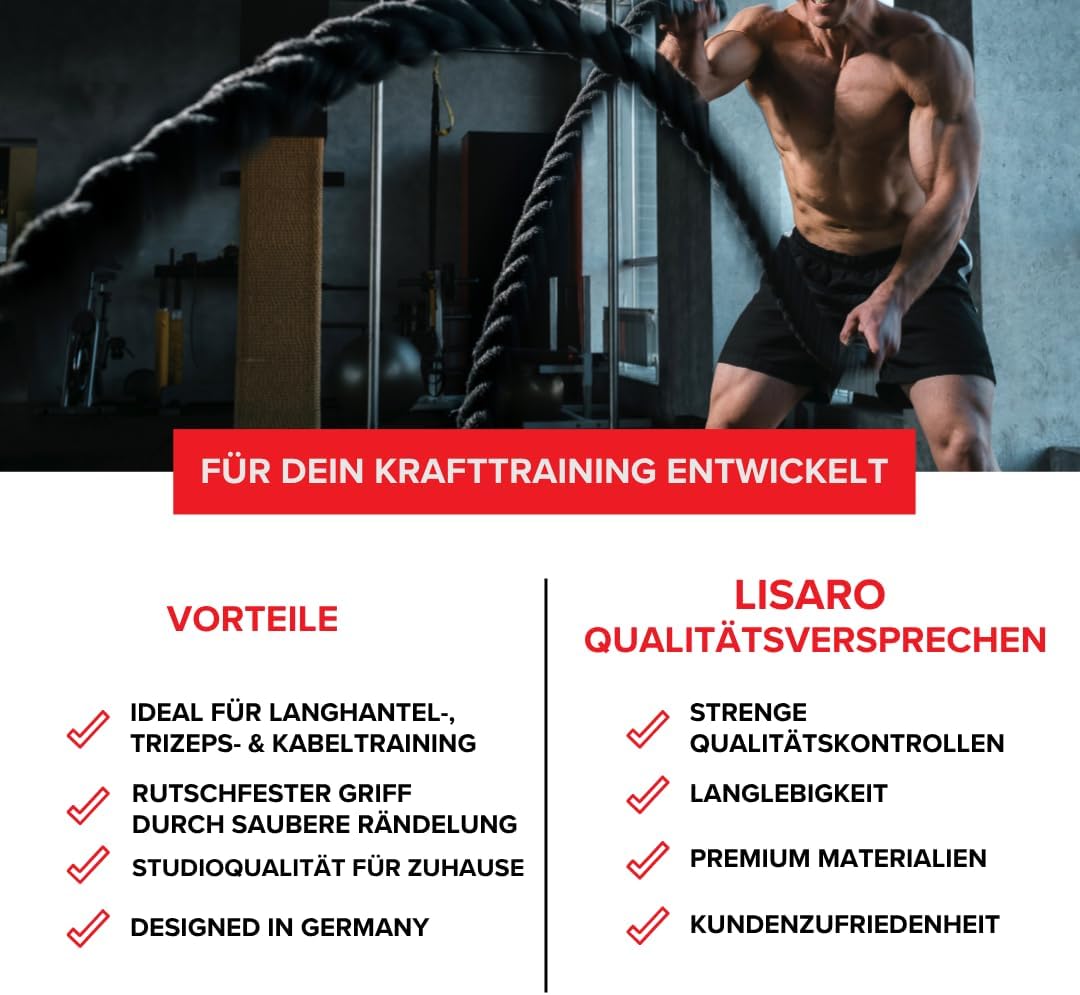 Lisaro Hantelstangen, Kurzhantelstange 2er-Set 35cm x 30mm Chrom – Standardnorm gerändelt mit