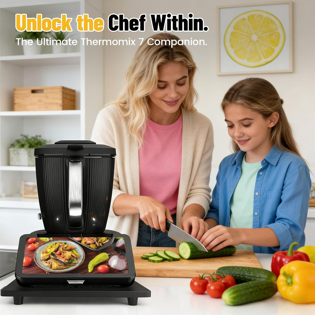 GFTIME Gleitbrett für Thermomix TM7, mit Gummifüssen & Rollen, Praktisches Zubehör für Thermomix TM7