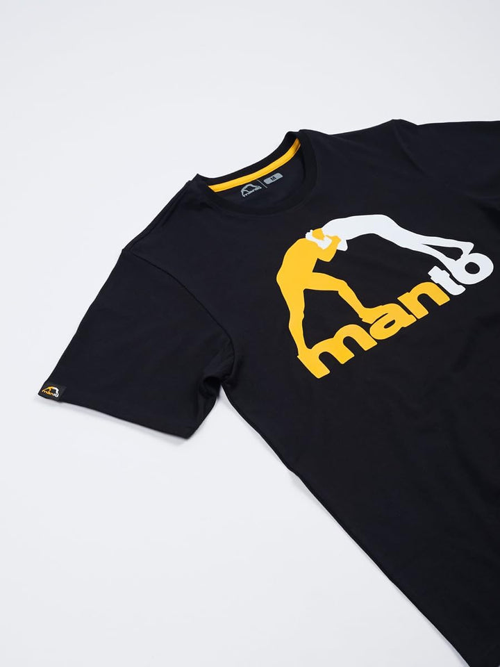 MANTO T-Shirt, Logo, schwarz Grösse M