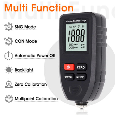 Lackmessgerät Auto Dickenmessgerät Materialdickenmessung Auto Schichtdickenmessung Tester mit Sensor