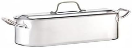 KitchenCraft Fischpochierer, Edelstahl Induktionskochfeld, spülmaschinenfeste Pochierpfanne, Pochier