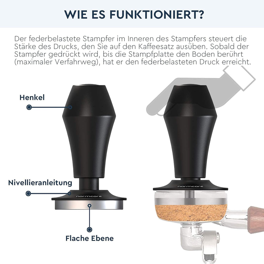 Normcore V4 Kaffee Tamper 53,3 mm - Kaffeespender-Stampfer - Barista Espresso Tamper mit Ersatzfeder