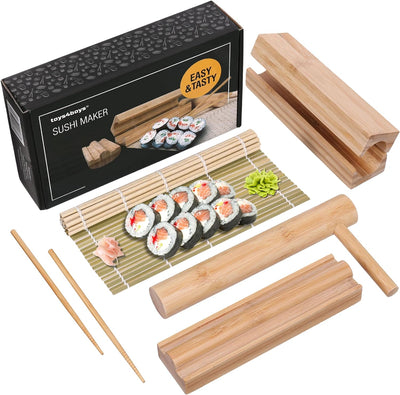 Sushi Maker Set-Sushi Set zum Selber Machen - Sushi Roller Bazooka -Sushi Kit -Bambusmatte Rollmatte