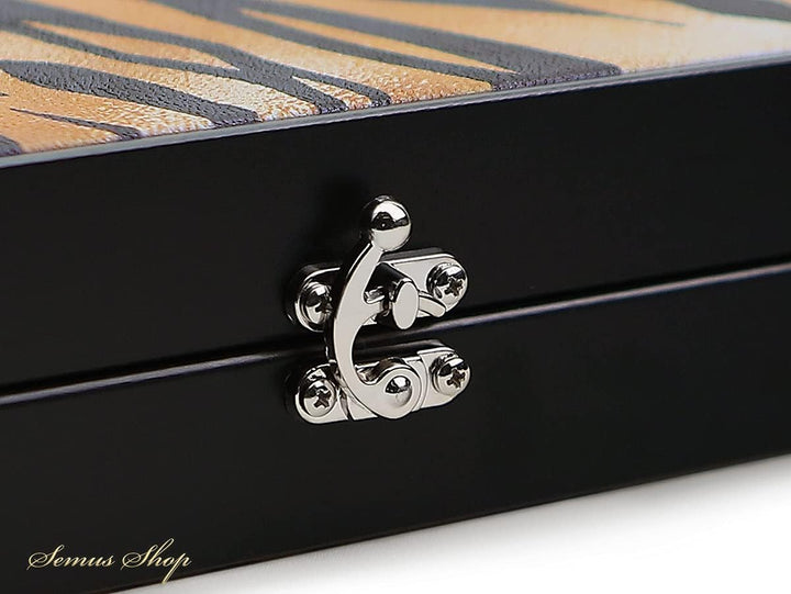 Luxus Designer Backgammon Tavla XXL Gesellschaftsspiele Safari