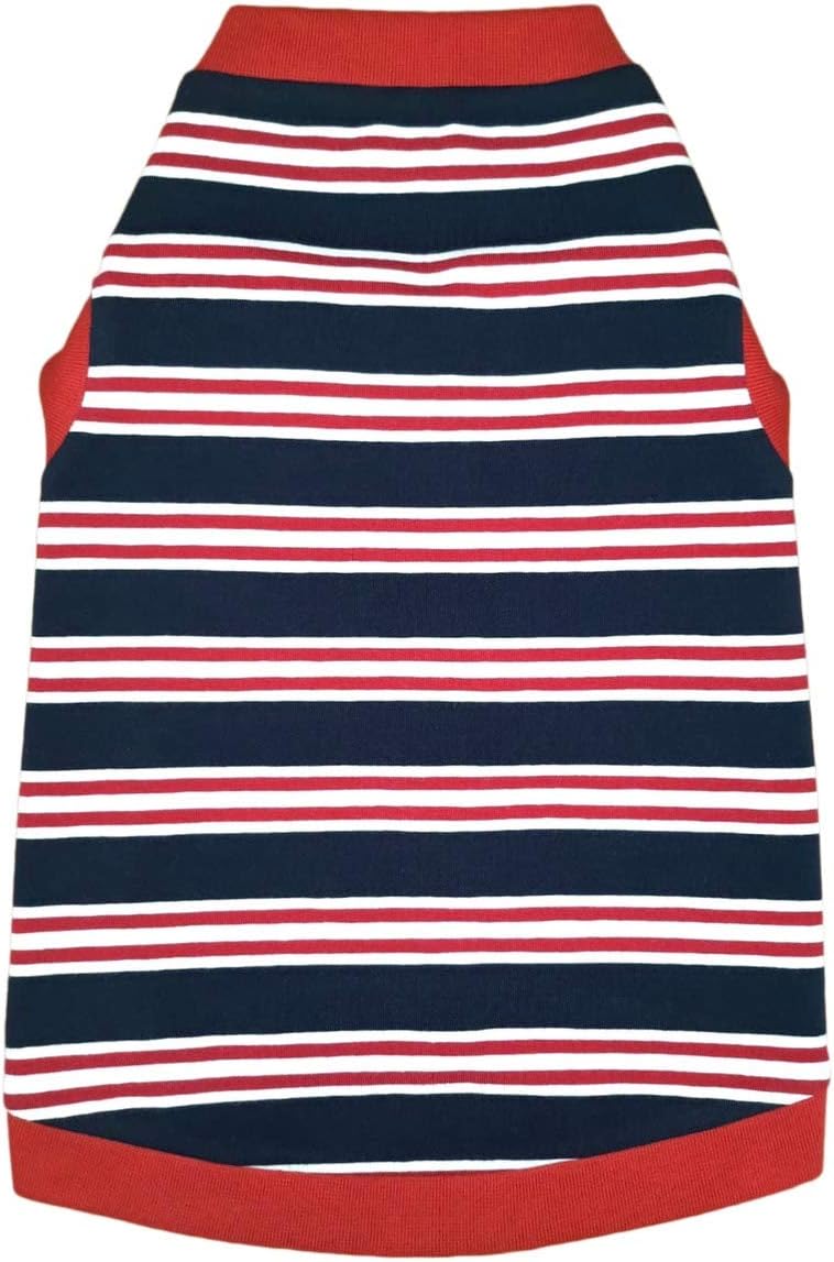 CAT WEAR T-Shirt dunkelblau-rot-weiя gestreift (XS) Blue Red White X-Small, Blue Red White X-Small