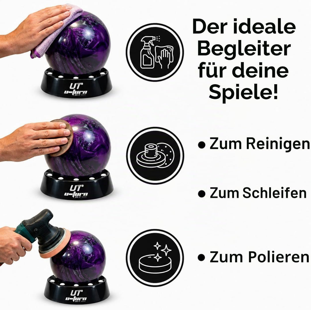 Generisch Base GIRATORIA Bolos, Accesorios de Bowling, Bolas, Mantenimiento, Limpieza, Pulido, Lijad