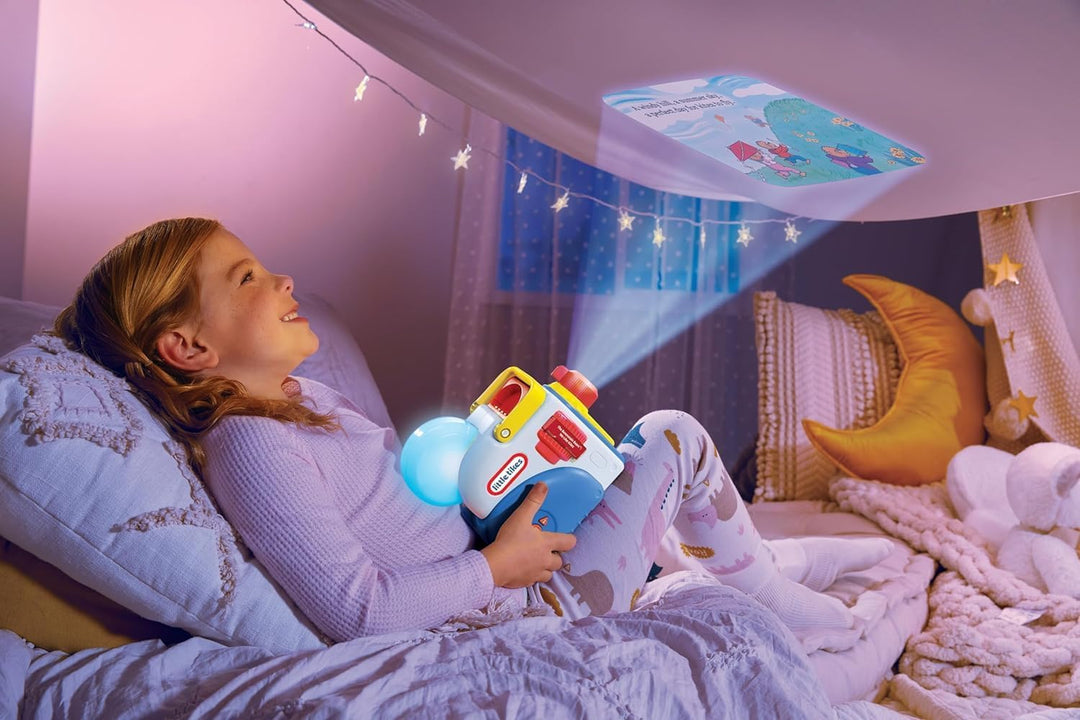 little tikes Story Dream Machine Starter-Set mit 3 klassischen Märchen – Licht-, Ton- und Audioproje