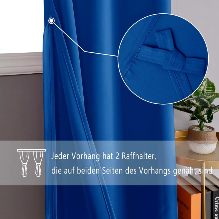 DWCN Vorhang Blickdicht Verdunkelungsgardinen mit Ösen 2 Stücke Thermogardine für Wohnzimmer,Schlafz