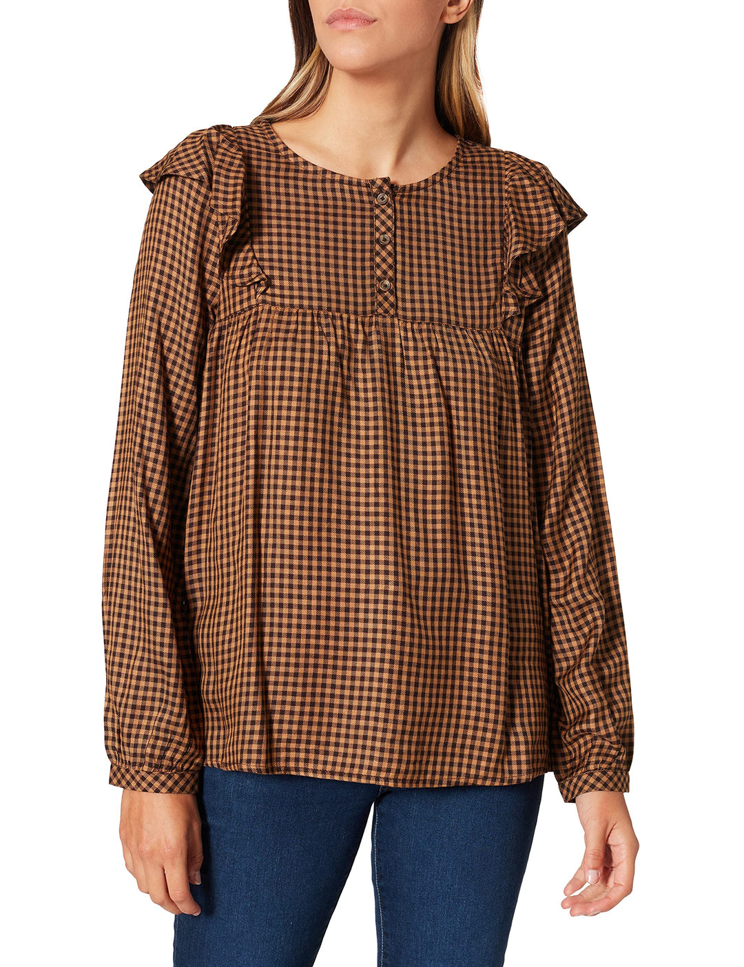 s.Oliver Damen Bluse 34 Braun, 34 Braun
