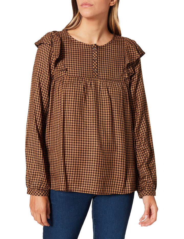s.Oliver Damen Bluse 34 Braun, 34 Braun