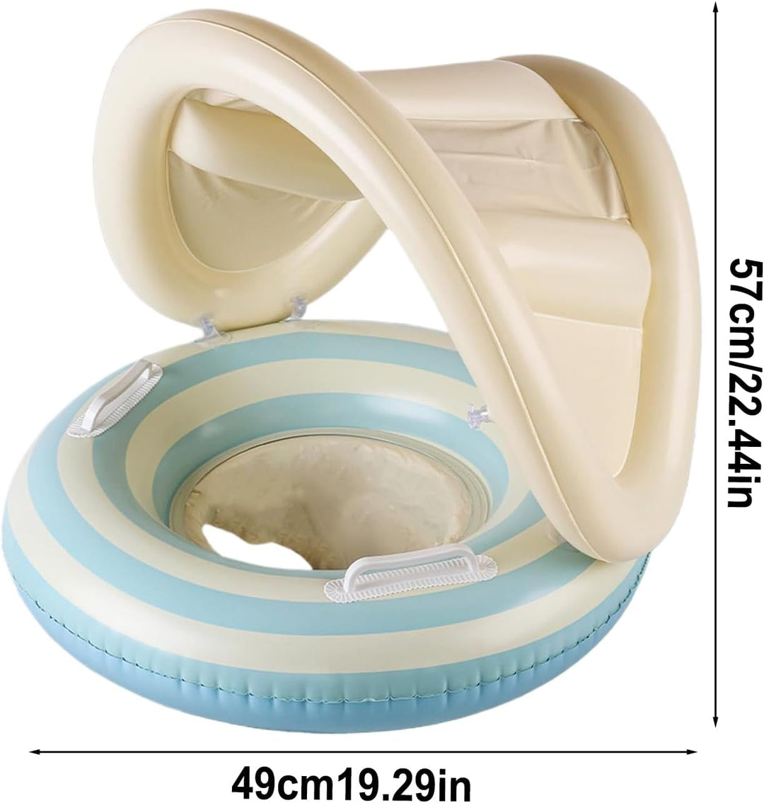 Baby Floaty Chair, Float Ring, Sunshade Canopy Protection, Adjustable Safety Support, Swimming Train
