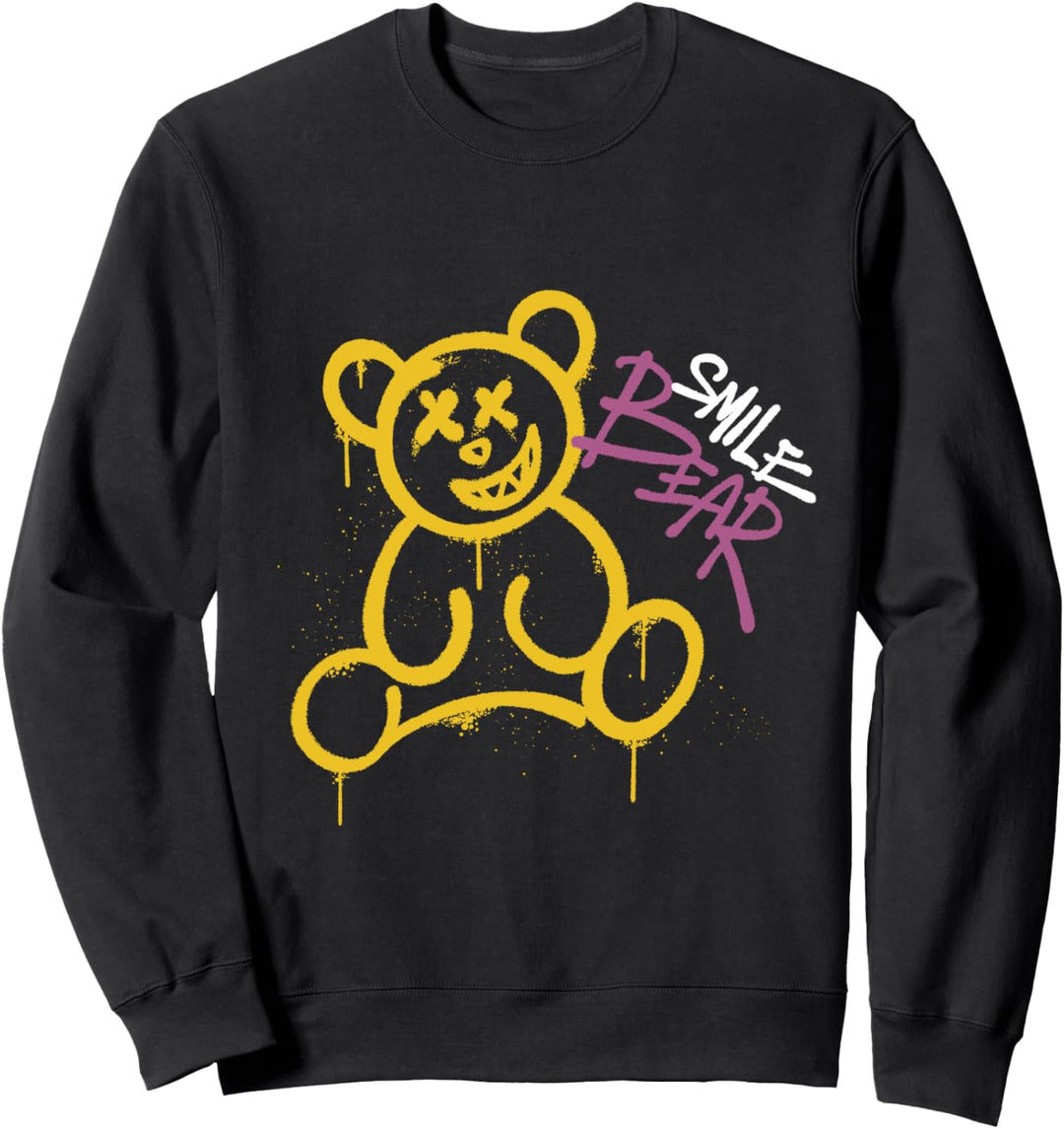 Graffiti Bär Graffiti Teddybär, Lachender Bär Smile Bear Sweatshirt