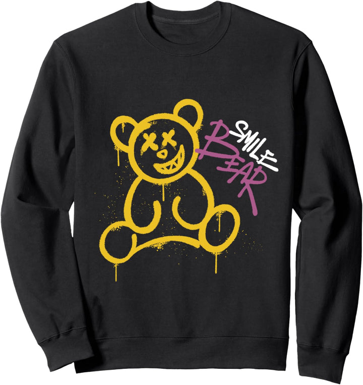Graffiti Bär Graffiti Teddybär, Lachender Bär Smile Bear Sweatshirt