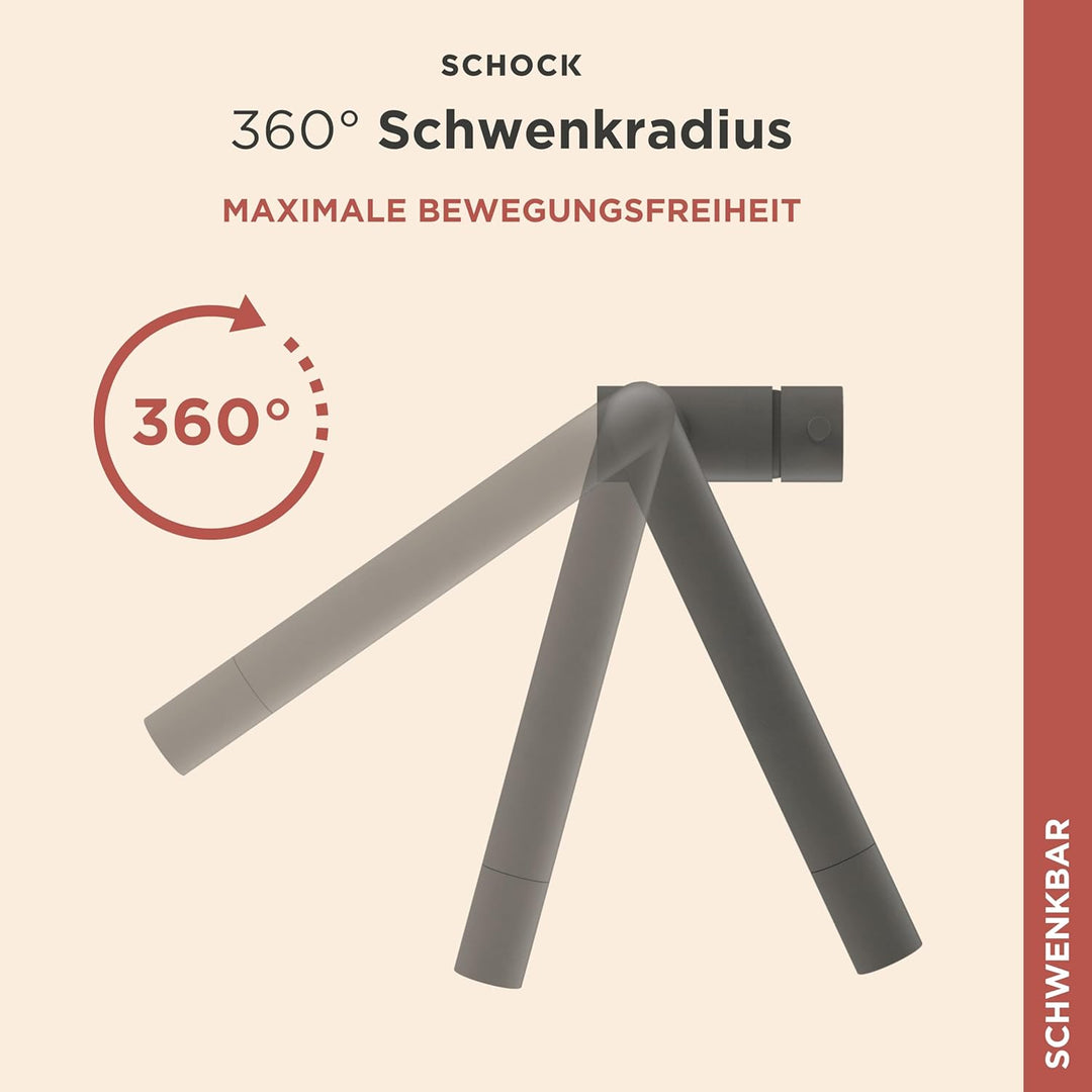 SCHOCK Küchenarmatur Epos Silverstone – graue hochdruck Armatur mit Festauslauf und Standard Norm-An