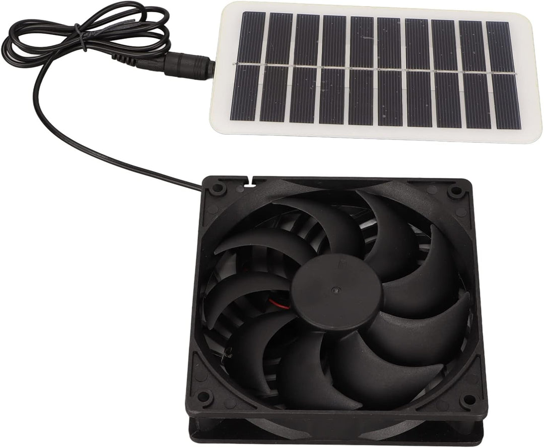Solarpanel-Lüfter-Set, 3 W, Solarbetriebener Abluftventilator, Tragbarer Solar-Abluftventilator für