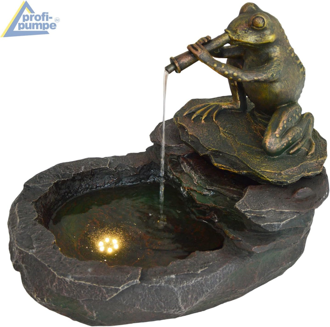 Gartenbrunnen ZIERBRUNNEN VOGELBAD Wasserfall GARTENLEUCHTE TEICHPUMPE - SPRINGBRUNNEN WASSERSPIEL f