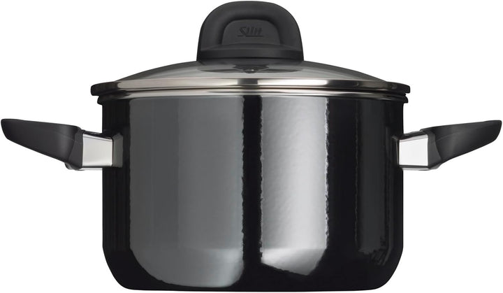 Silit Modesto Line Kochtopf gross 24cm, Nudeltopf mit Glasdeckel, Bratentopf Induktion 4,4l, Silarga