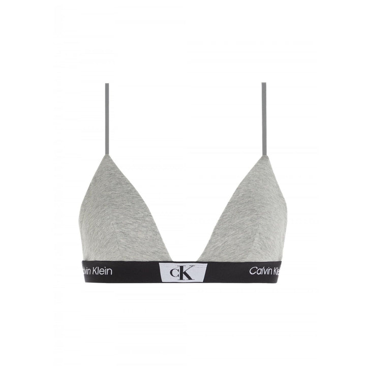 Calvin Klein Damen Bikini Oberteil Triangel Unlined Weiche Cups S Grau (Grey Heather), S Grau (Grey