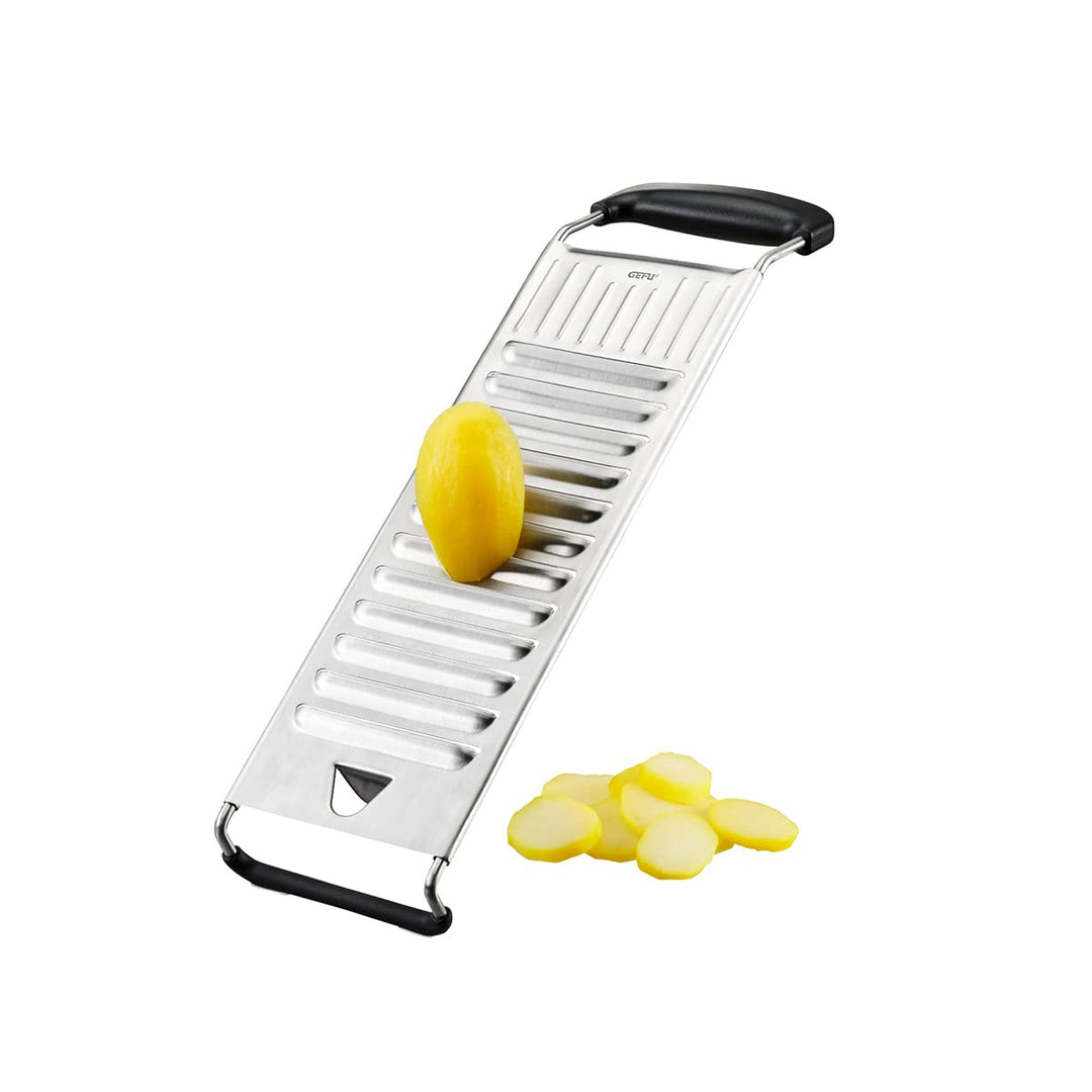 GEFU PATO Kartoffelhobel & Gemüseschneider mit 12 Edelstahlklingen - Spülmaschinenfester Küchenho