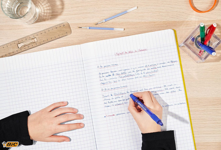 BIC 943440 Gel-ocity Illusion Druck-Gel-Roller 0,7 mm, Schachtel à 12 Stück blau blau 12 Stück (1er