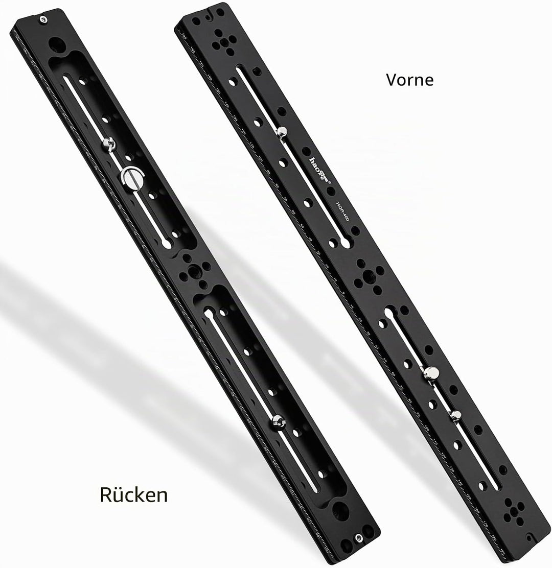 Haoge HQR-400 400 mm Mehrzweck-Schnellwechselplatte für Kamerastativ, Kugelkopf, Klemme für Arca Swi