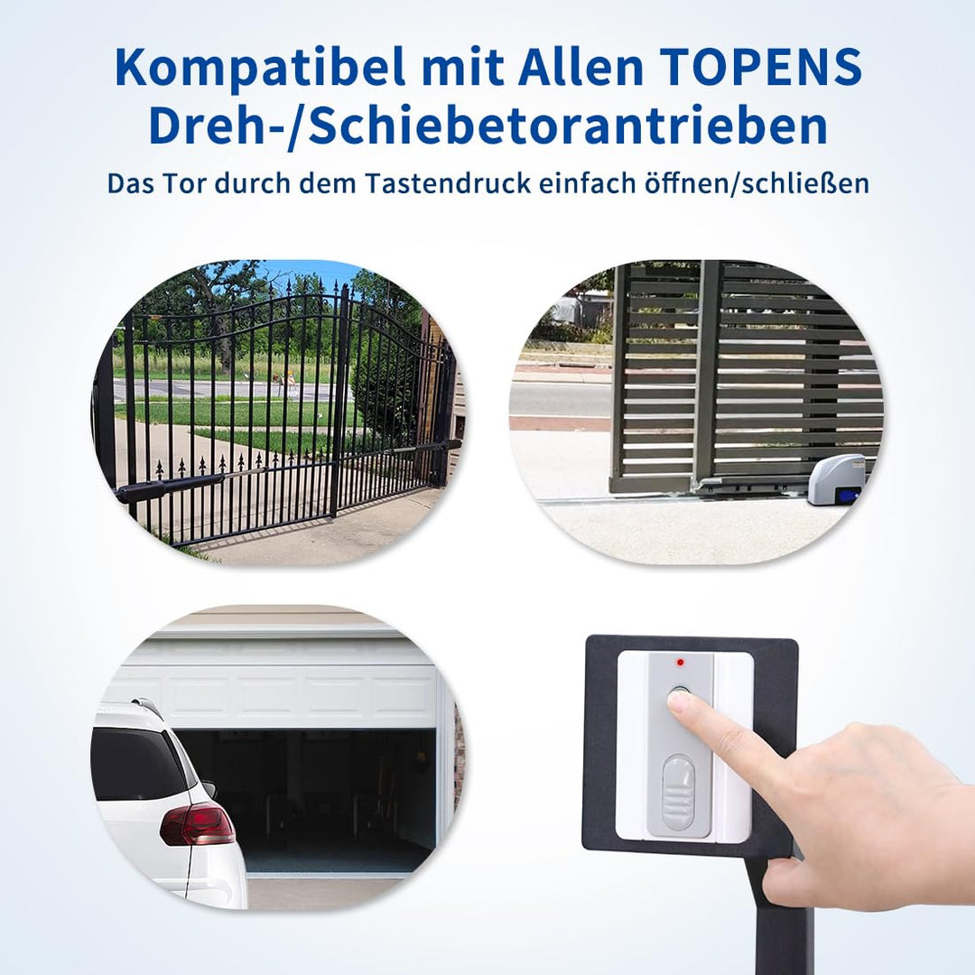 TOPENS TC173 Kabelloser Wandschalter Kippschalter Funkschalter schlüssellose Fernbedienung Zugangsko