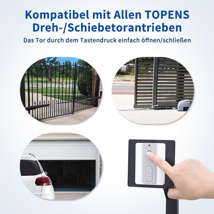 TOPENS TC173 Kabelloser Wandschalter Kippschalter Funkschalter schlüssellose Fernbedienung Zugangsko