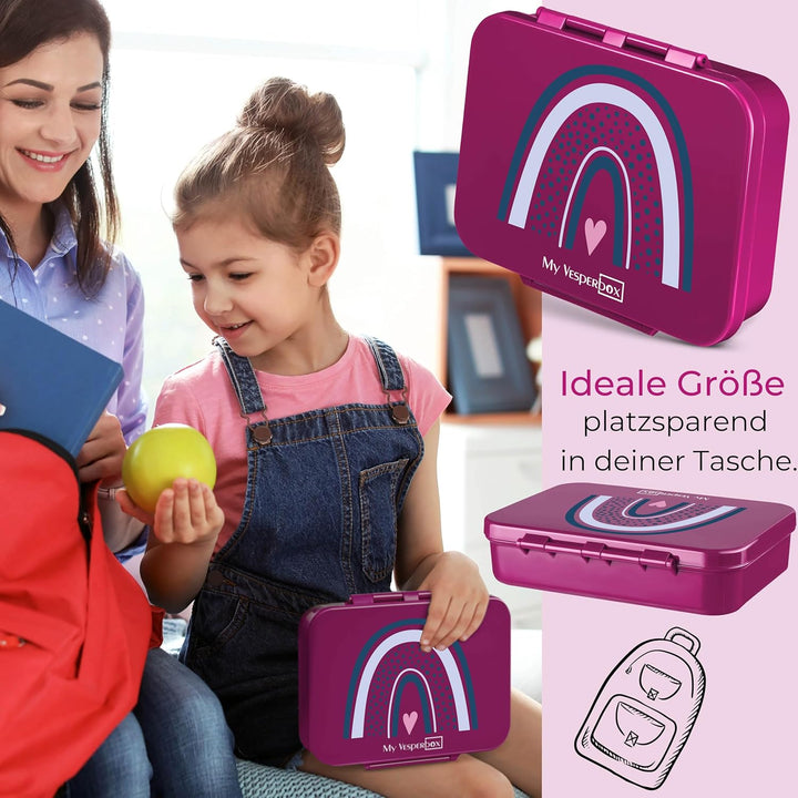 My Vesperbox® Brotdose für Kinder mit Fächern [BIA] - Lunchbox mit Trennfächern - Bento Box - Jausen