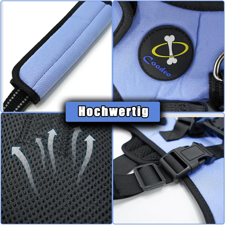 COODEO Hundegeschirr, Ganzkörperstütze und Erholungsweste, verstellbar und atmungsaktiv, für ältere,