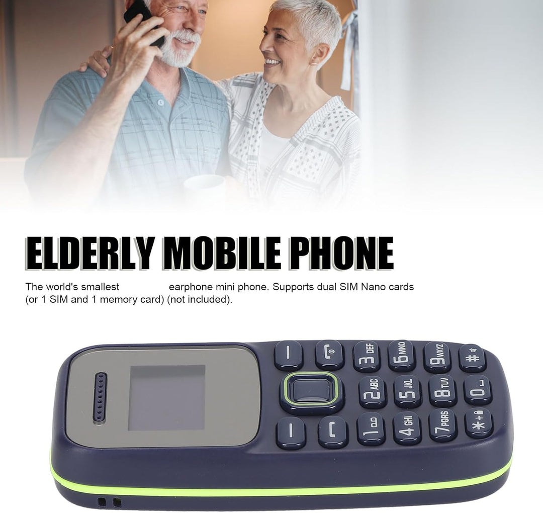 VGEBY Grossknopf-Handy, älteres Handy Entsperrt 2G GSM -Telefon 0,66 Zoll Dual-SIM GSM -Musik-Player