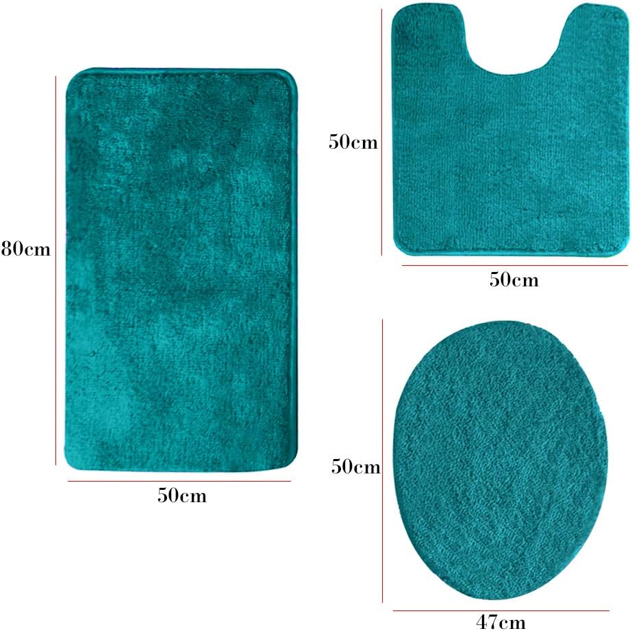 ele ELEOPTION Badezimmer-Set,rutschfeste Badematte schnelltrocknend weich wasserabsorbierend stilvol