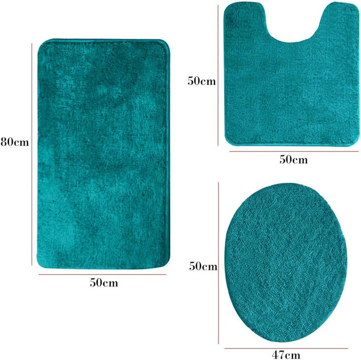 ele ELEOPTION Badezimmer-Set,rutschfeste Badematte schnelltrocknend weich wasserabsorbierend stilvol