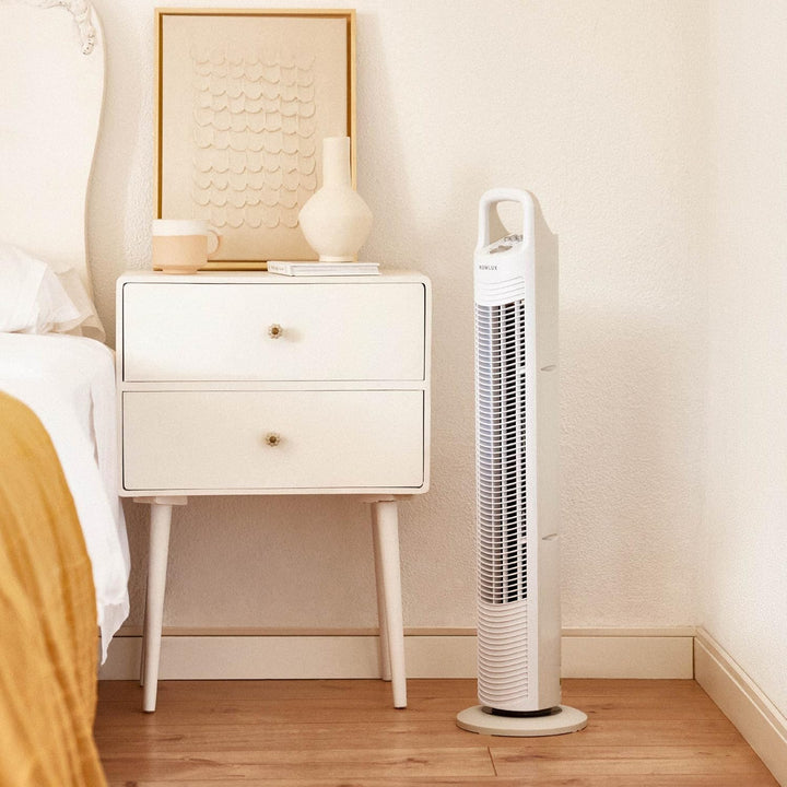 Newlux - Turmventilator ohne Flügel W80 (45W) 3 Geschwindigkeitsstufen, 70° Oszillation und Timer 12