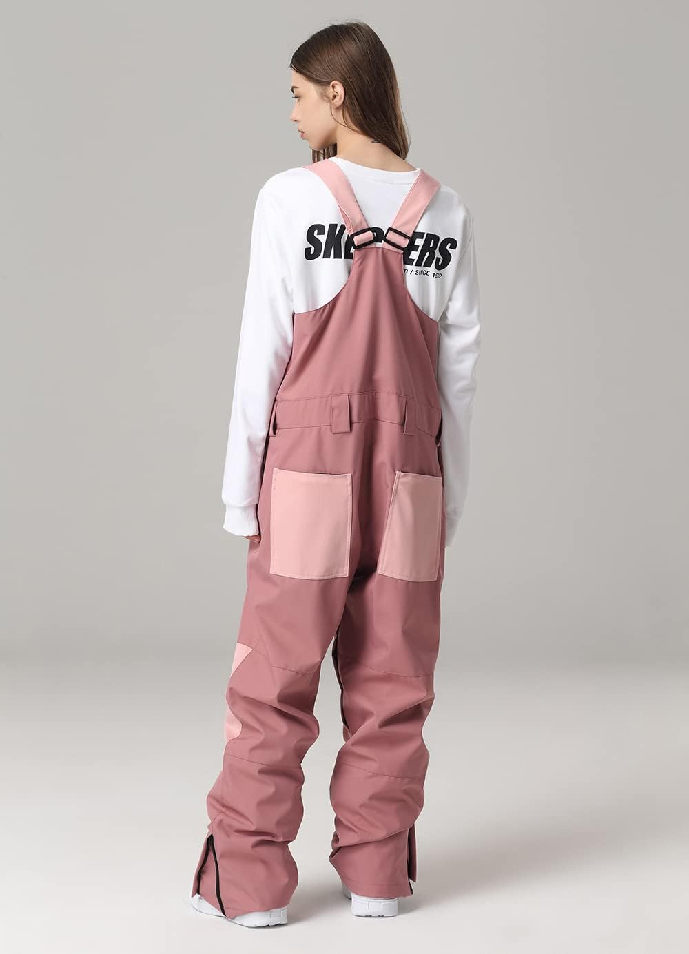 HOTIAN Damen-Schnee-Lätzchen, Wasserdicht Winddicht Isolierte Skihose, verschleissfeste Latzhose, Wa