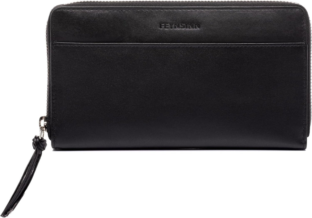 FEYNSINN grosse Geldbörse Damen echt Leder - Portemonnaie Stars - Geldbeutel Damentasche - Ledergeld