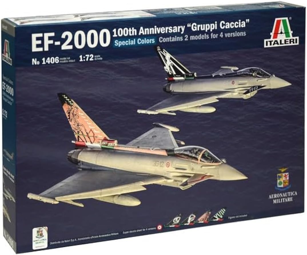 Italeri 510001406 1:72 EF-2000 100th Anniv.Gruppi Caccia