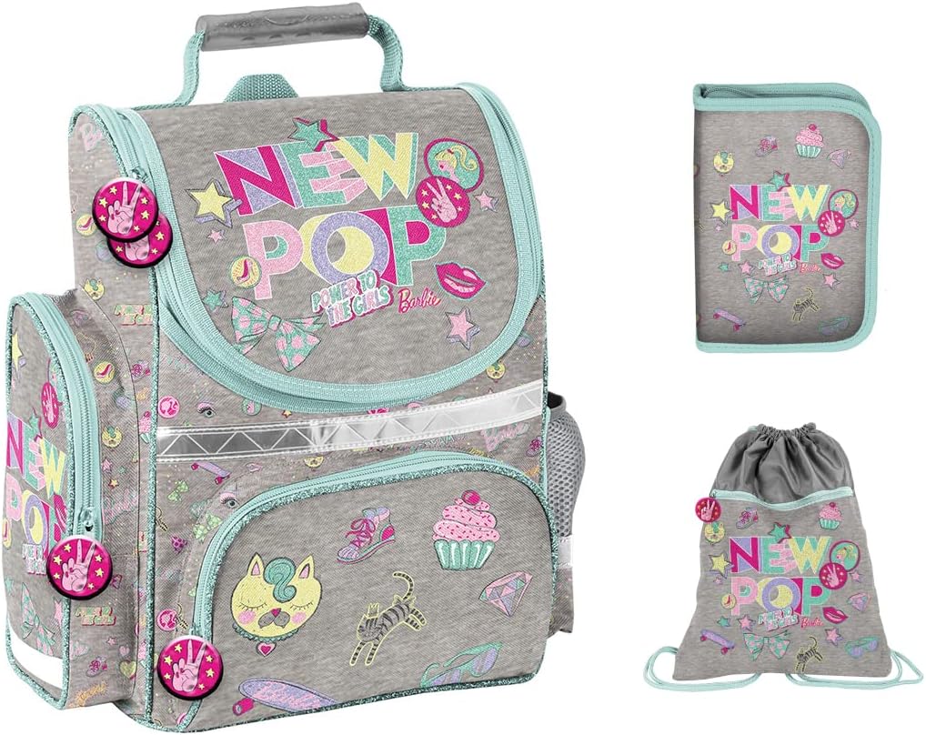 SCOOLSTAR New Pop Schulranzen Mädchen 1 Klasse Tornister Schulrucksack Schultasche | SET 3 teilig |