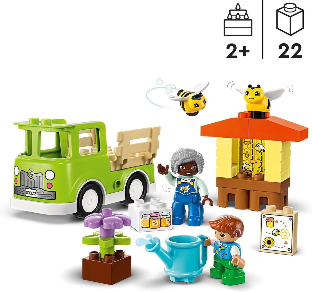 LEGO DUPLO Town Imkerei und Bienenstöcke - Lernspielzeug ab 2 Jahren mit 2 Figuren, Bienen und LKW -