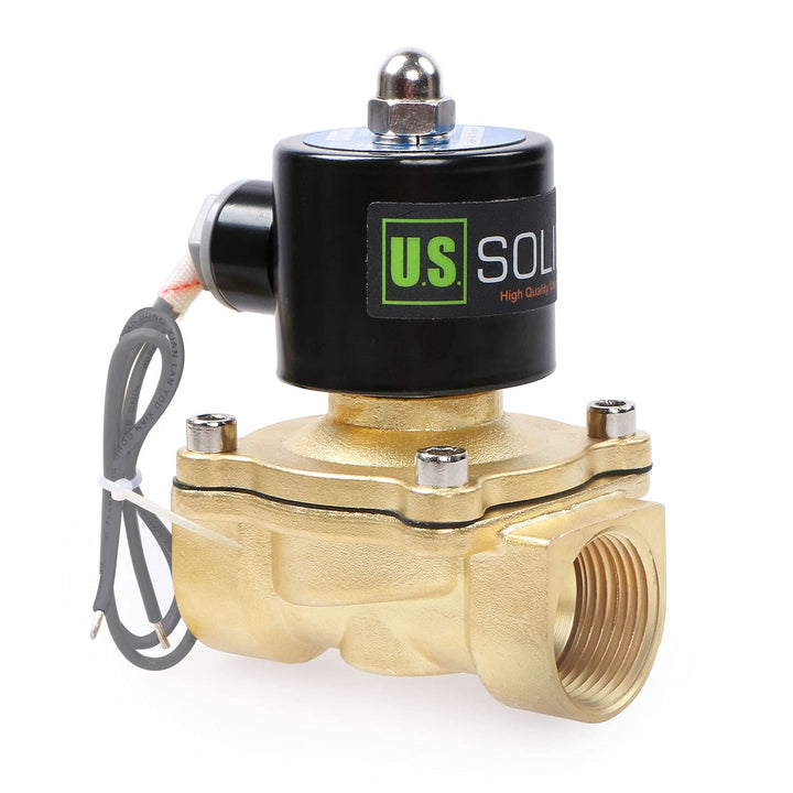 U.S. Solid 1" G 24V DC Messing Magnetventil Direktgesteuert für Wasser Luft Gas Öl NC Messing 1", Me