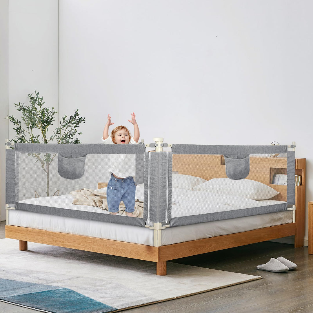 Bettgitter für Kinder, tragbar, für Babybett, Sicherheitsgitter für Kinderbett, Bettschiene gegen He