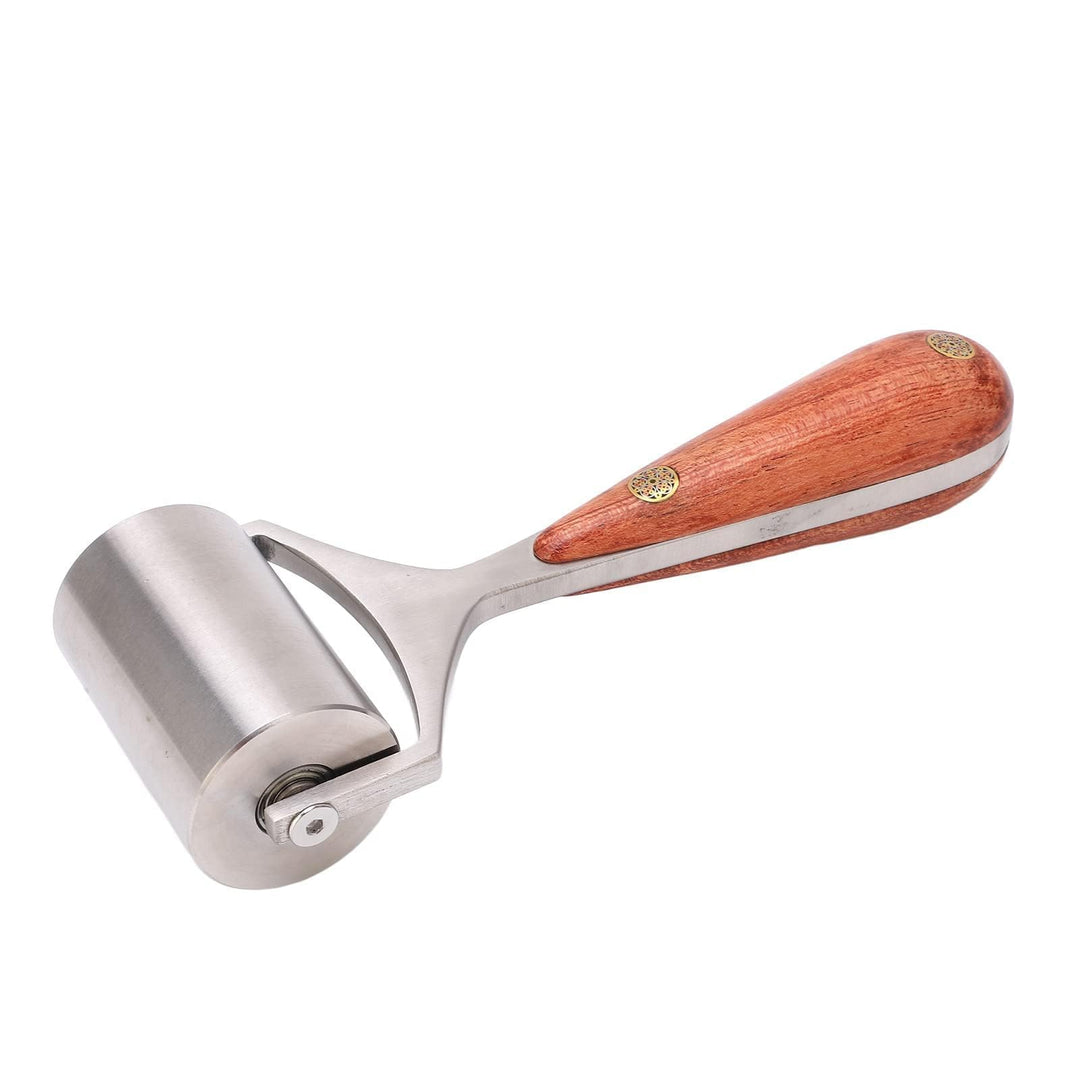 Leder Andruckrolle Leder Roller Werkzeug Andrückwalze Handdruck Roller mit Holzgriff für Schweisswer