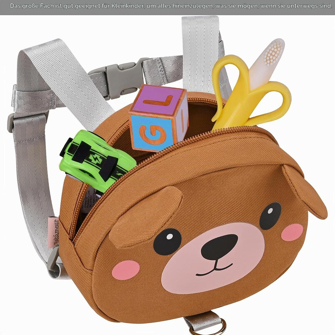 Bebamour Tier-Kleinkind-Rucksack mit Sicherheitszügeln, Mini-Tasche mit Sicherheitsleine für Kinder,