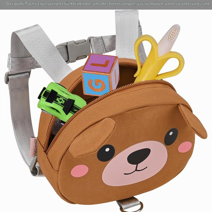 Bebamour Tier-Kleinkind-Rucksack mit Sicherheitszügeln, Mini-Tasche mit Sicherheitsleine für Kinder,