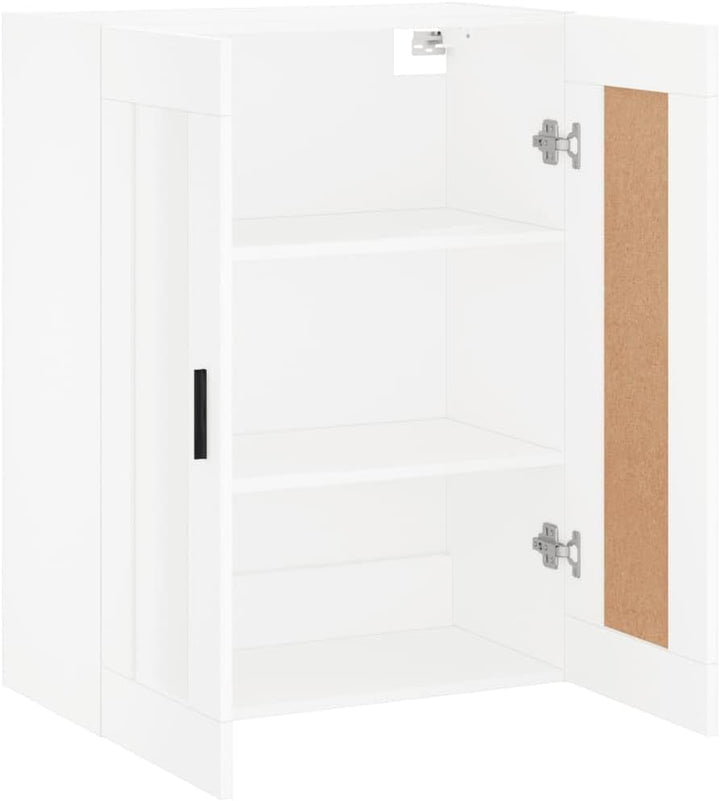 Gecheer Schrank, Hängeschrank, Wandschrank, modern, aus Sperrholz, Weiss, mit 2 Türen, 69,5 x 34 x 9