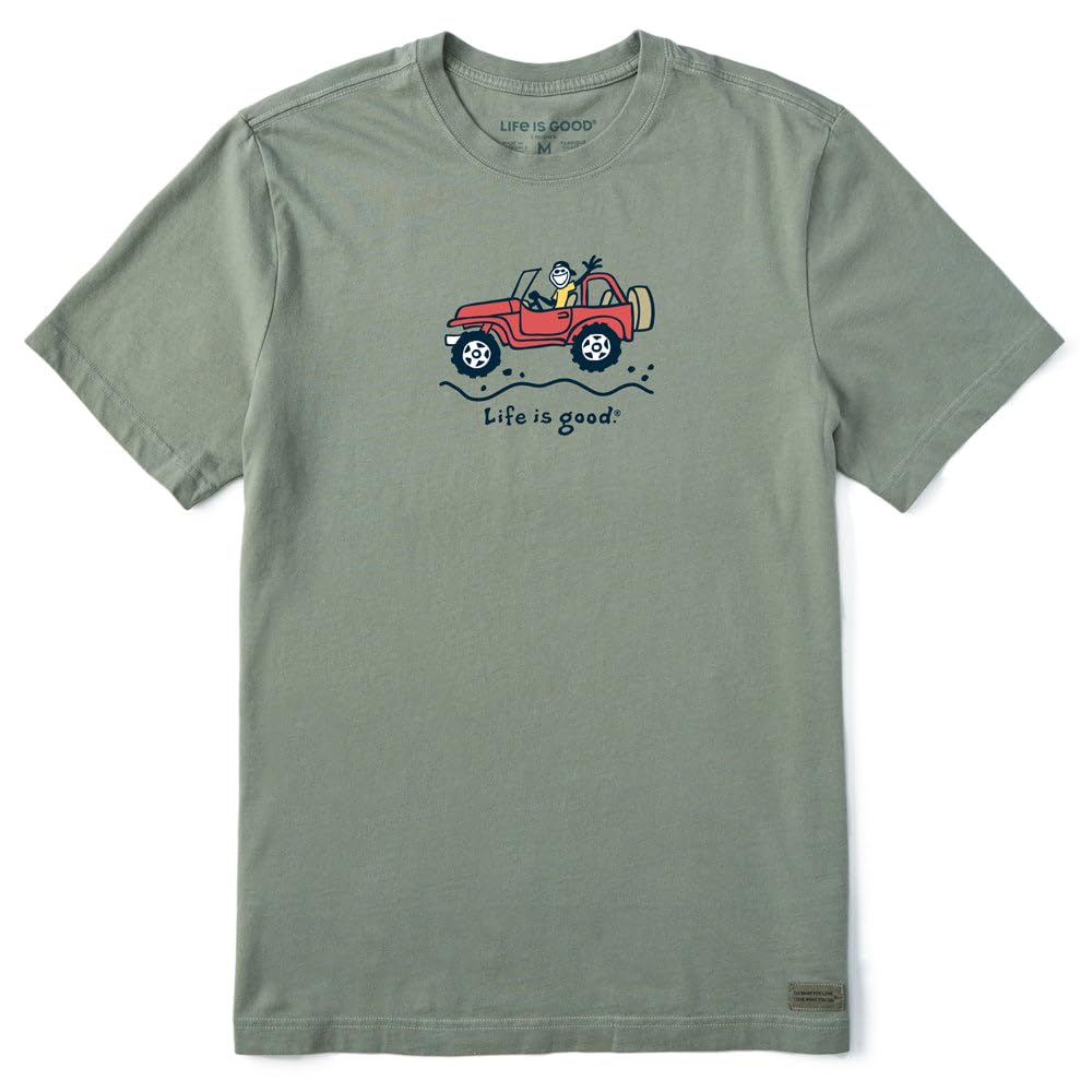 Life Is Good Herren Vintage Crusher Graphic T-Shirt Good Catch Fish T-Shirt XL Offroad Jake – Moosgr