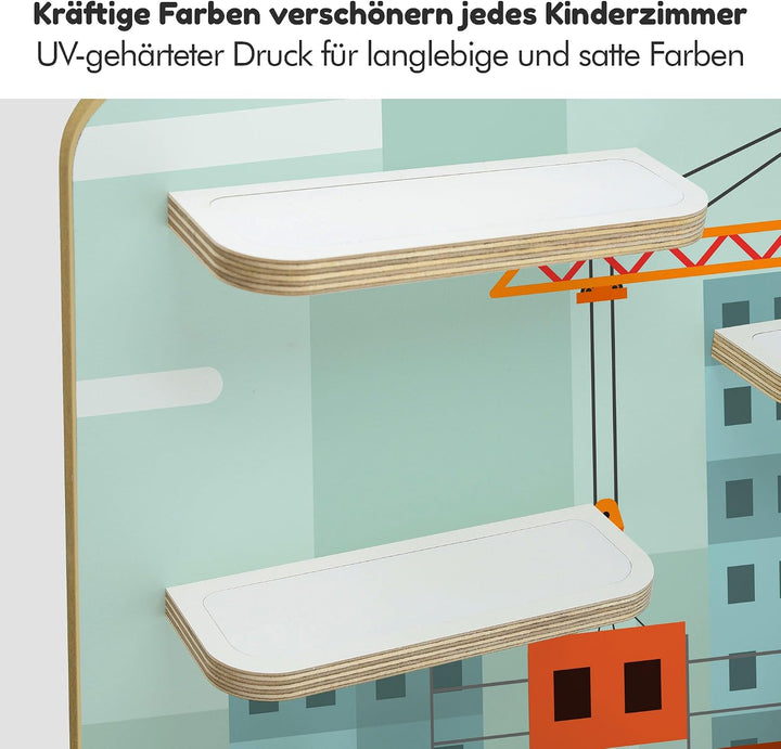 stadtecken Holzregal passend für Toniebox 2 I Geeignet für ca. 50 Tonies I Perfekte Aufbewahrung im
