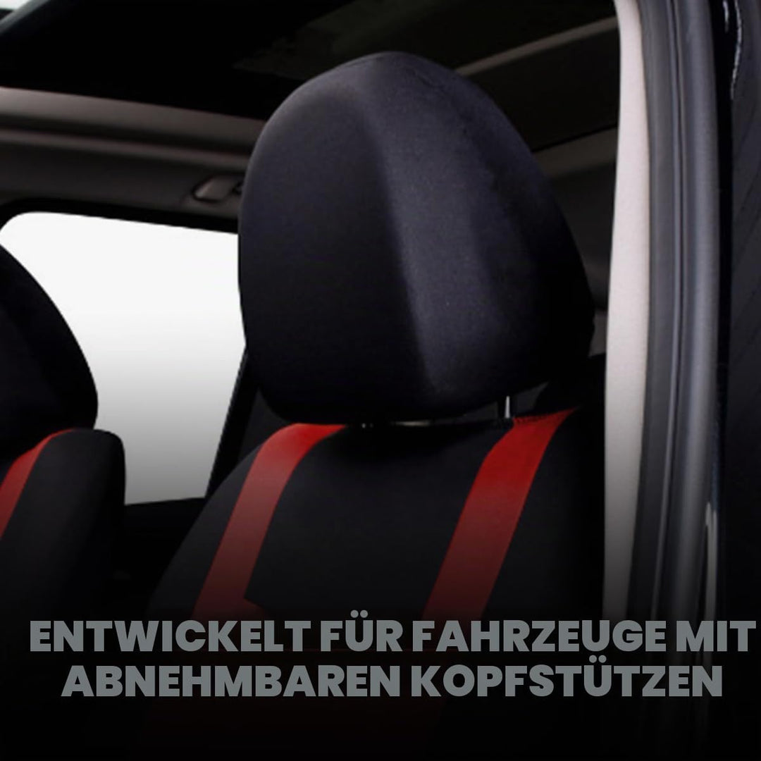 JNNJ 9 Stück Autositzbezüge Kompletter Satz, Klassisch Autositzbezüge Sitzschoner Auto Schonbezug Au